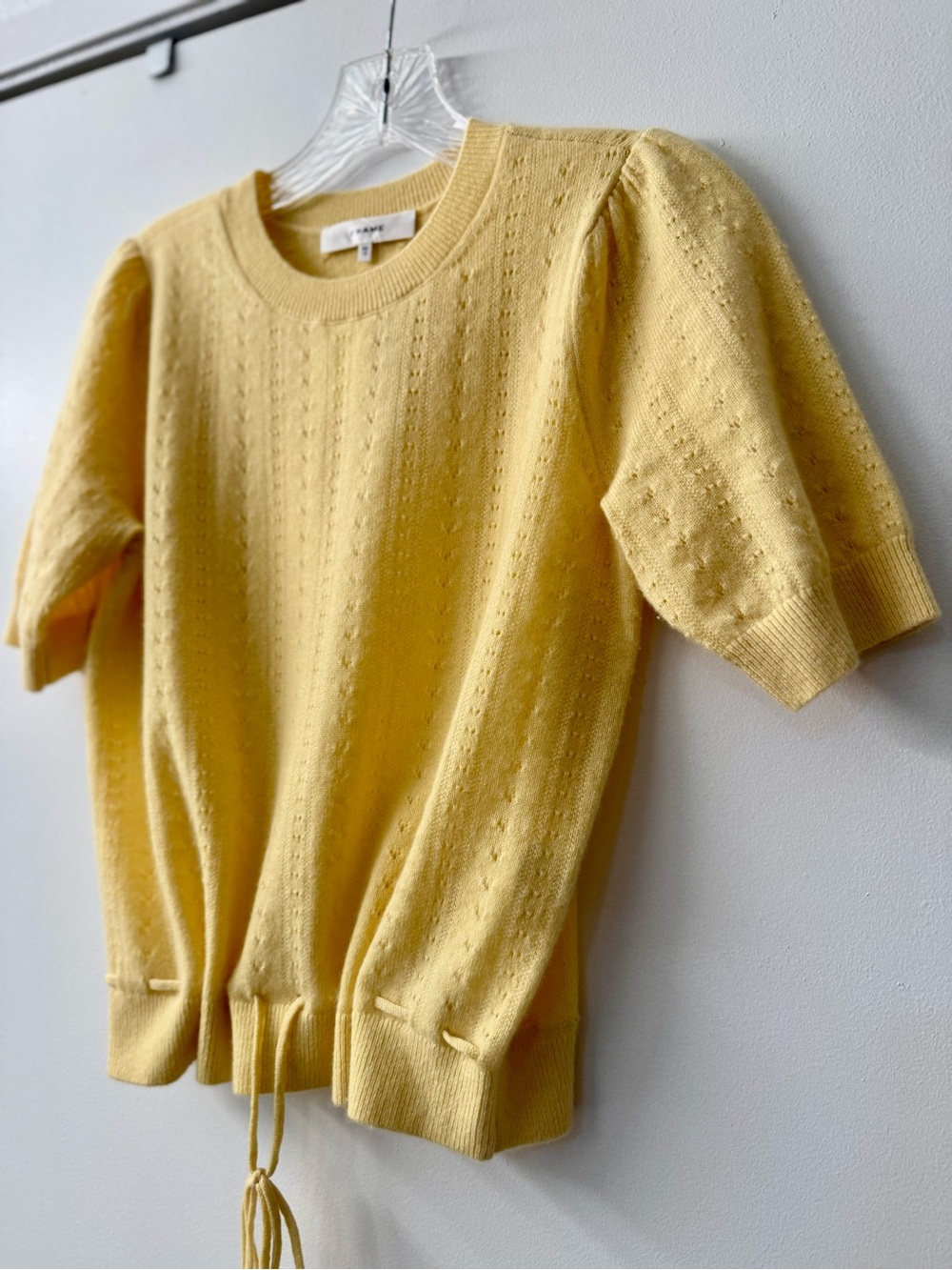 Frame Denim Soft Yellow Knit Sweater100% Silk - Picture 3 of 11